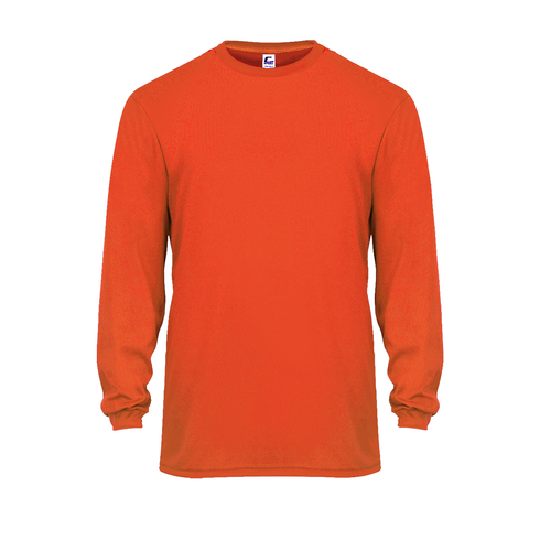 Badger Sport C2 L/S Tee, Sizes 2XL-4XL (510400-000308), Color 'Burnt Orange'